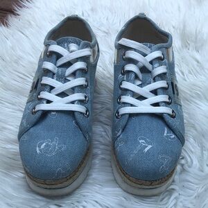 Disney Blue Denim Sneakers with White Laces Size 6